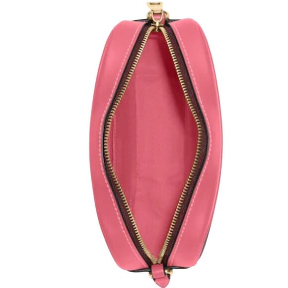 Coach Jamie Wristlet Purse Varsity Signature Canvas Brown Pink - Picture 3 of 5